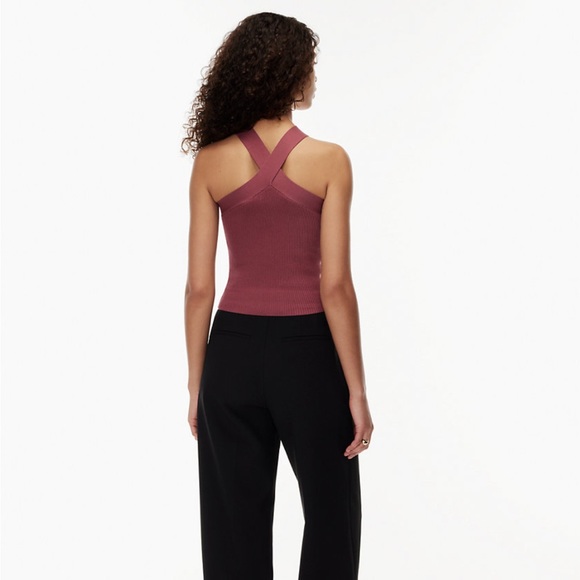 Aritzia Babaton Sculpt Criss Cross Tank Sundried Red - Small - Picture 3 of 7